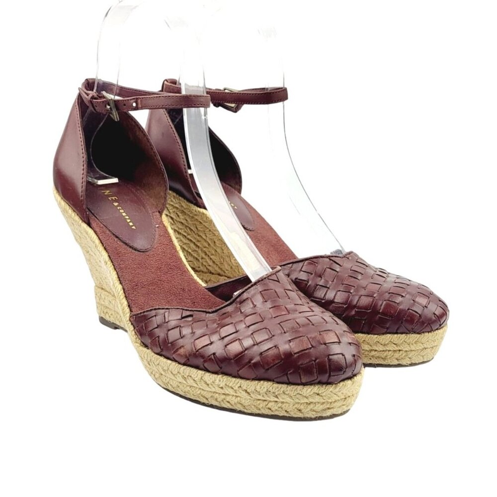 Nine & Company Woven Leather Espadrille Sandals - Size 8.5‎